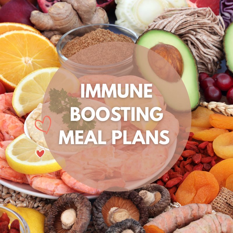 a plate of healthy food with fruits and vegetables presenting immune boosting meal and die plans